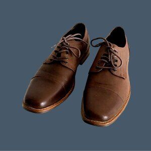 PERRY ELLIS- MENS BROWN COMFY LACE UP SHOES SIZE 11.5